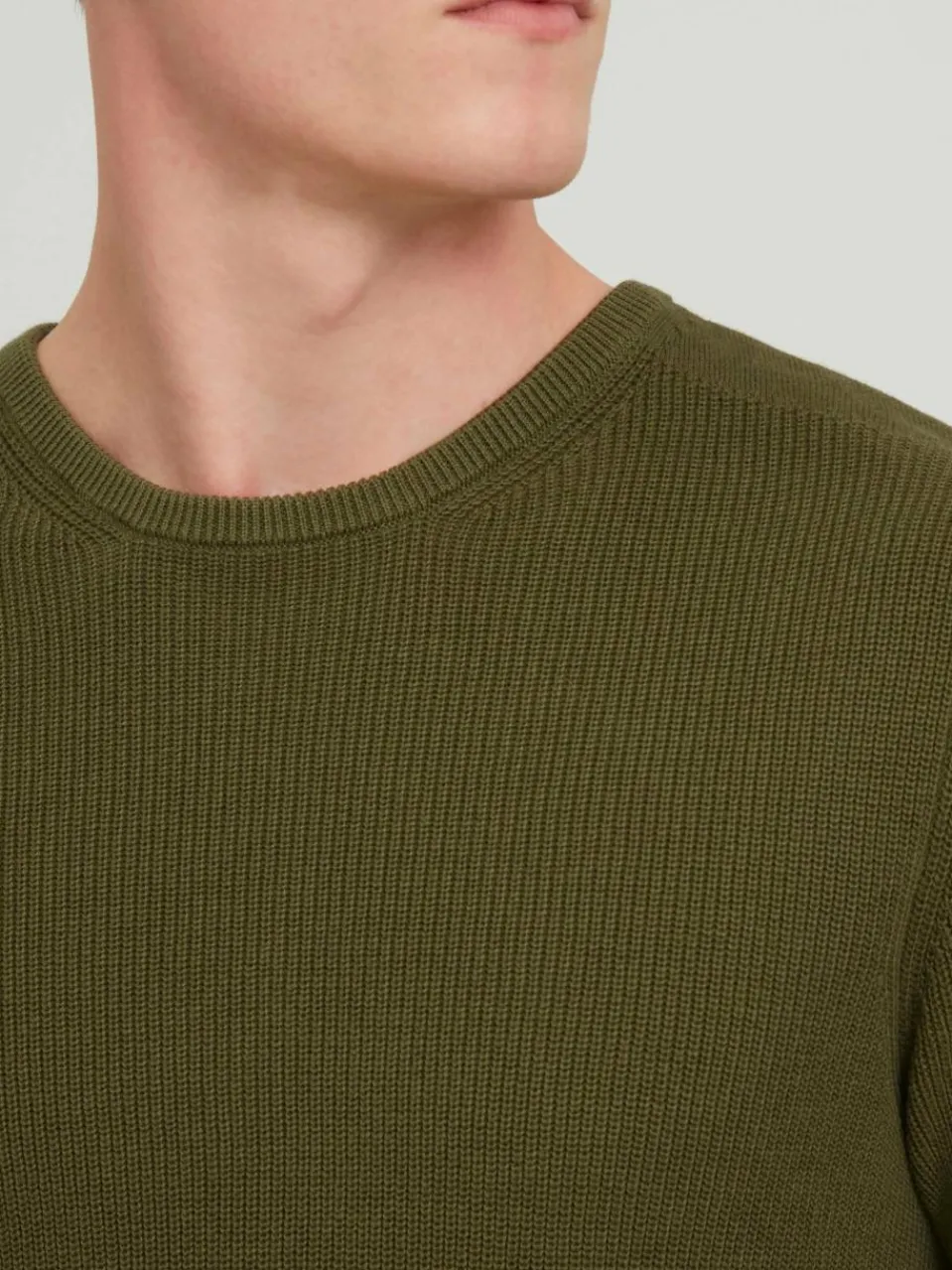 BLEND Pullover & Strickjacken<Herren Strickpullover grün uni
