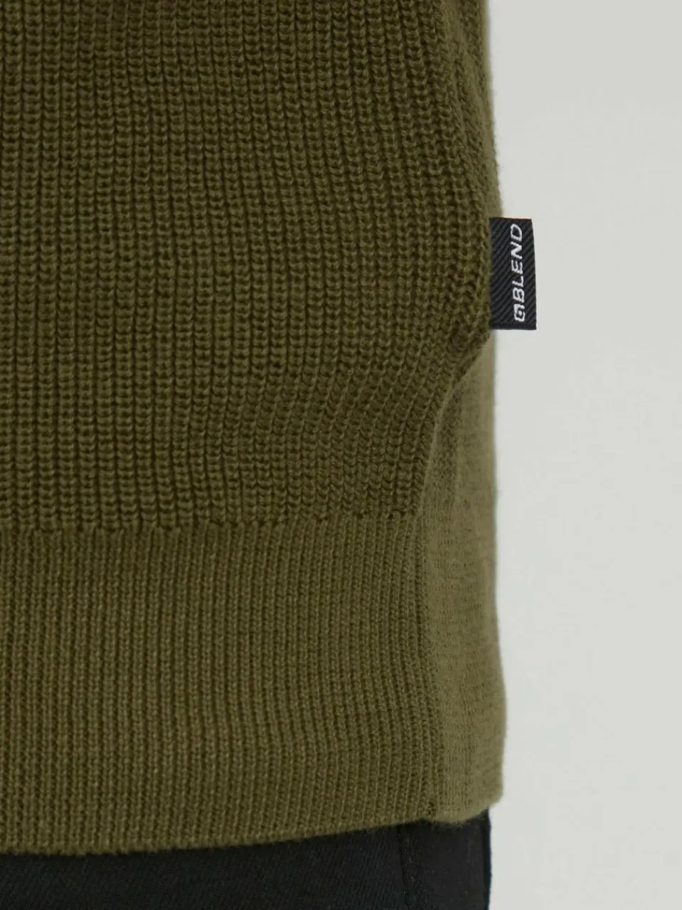 BLEND Pullover & Strickjacken<Herren Strickpullover grün uni