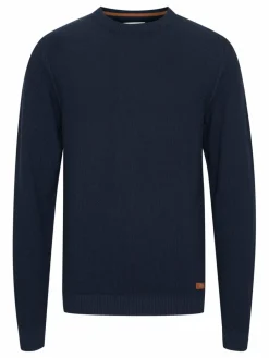 BLEND Pullover & Strickjacken<Herren Strickpullover blau uni