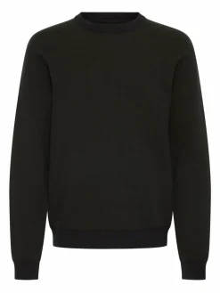 BLEND Pullover & Strickjacken<Herren Strickpullover schwarz meliert