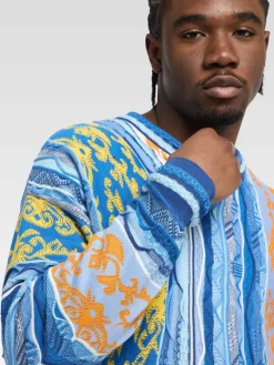 Carlo Colucci Pullover & Strickjacken<Herren Strickpullover - di Cicco blau gemustert