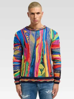 Carlo Colucci Pullover & Strickjacken<Herren Strickpullover - Dondi pink gemustert