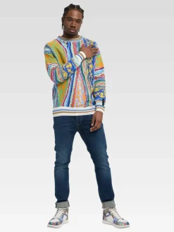 Carlo Colucci Pullover & Strickjacken<Herren Strickpullover - di Cicco mehrfarbig gemustert