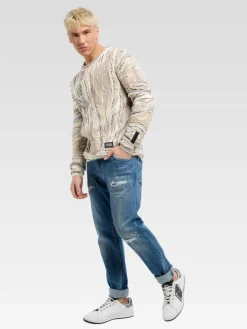 Carlo Colucci Pullover & Strickjacken<Herren Strickpullover - Ernandes beige gemustert