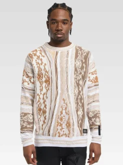 Carlo Colucci Pullover & Strickjacken<Herren Strickpullover - di Cicco beige gemustert