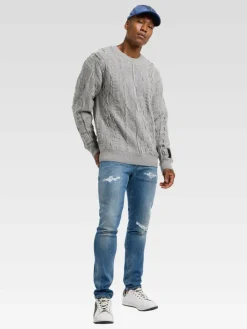 Carlo Colucci Pullover & Strickjacken<Herren Strickpullover - Dima grau gemustert
