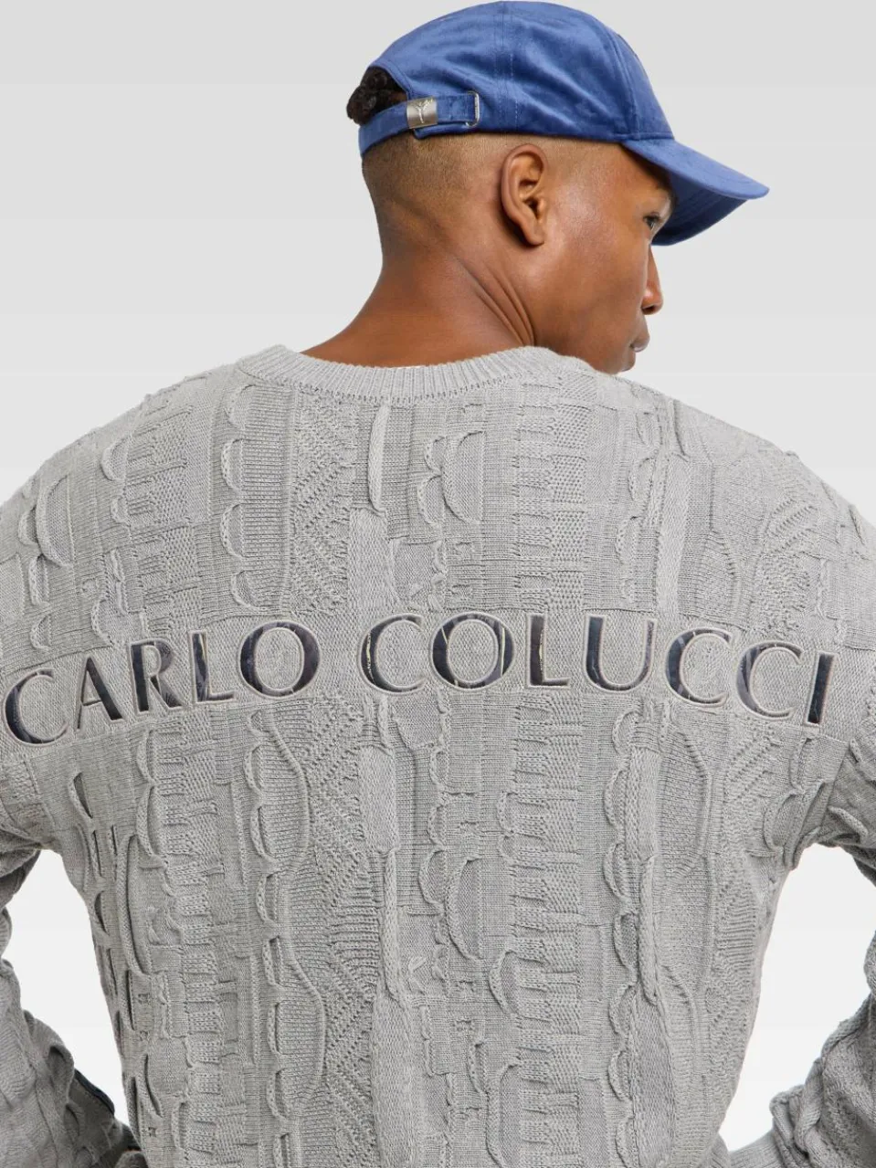 Carlo Colucci Pullover & Strickjacken<Herren Strickpullover - Dima grau gemustert