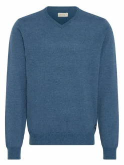 BLEND Pullover & Strickjacken<Herren Strickpullover - BHBRUTON V-neck blau meliert