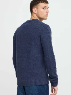 BLEND Pullover & Strickjacken<Herren Strickpullover - BHPullover blau uni