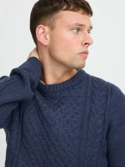 BLEND Pullover & Strickjacken<Herren Strickpullover - BHPullover blau uni