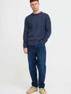 BLEND Pullover & Strickjacken<Herren Strickpullover - BHPullover blau uni