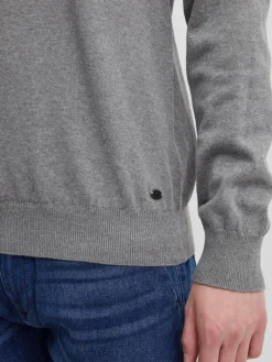 BLEND Pullover & Strickjacken<Herren Strickpullover - BHNOLEN grau uni