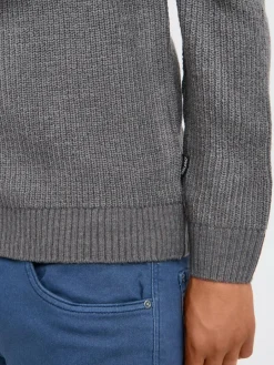 BLEND Pullover & Strickjacken<Herren Strickpullover - BHPullover grau meliert