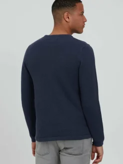 BLEND Pullover & Strickjacken<Herren Strickpullover - BHAlfons blau uni