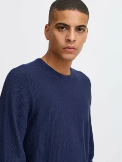 BLEND Pullover & Strickjacken<Herren Strickpullover - BHPullover blau uni