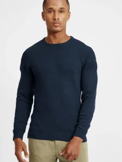 BLEND Pullover & Strickjacken<Herren Strickpullover - BHGastamo blau uni