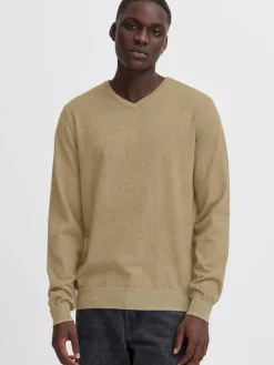 BLEND Pullover & Strickjacken<Herren Strickpullover - BHBRUTON V-neck beige meliert