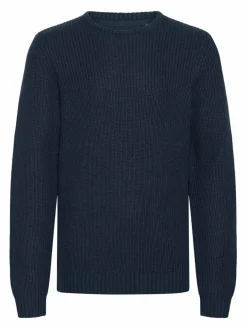 BLEND Pullover & Strickjacken<Herren Strickpullover - BHDENO blau uni