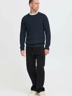 BLEND Pullover & Strickjacken<Herren Strickpullover - BHDENO blau uni