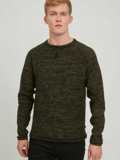 BLEND Pullover & Strickjacken<Herren Strickpullover - BHPullover grün meliert