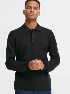 BLEND Pullover & Strickjacken<Herren Strickpullover - BHDENO schwarz uni