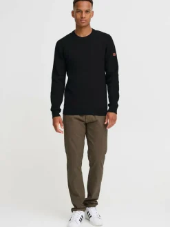 BLEND Pullover & Strickjacken<Herren Strickpullover - BHMFINTANO schwarz uni