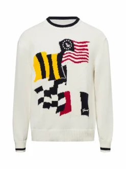 Herren Gant Pullover & Strickjacken>Herren Strickpullover - FLAG INTARSIA C NECK