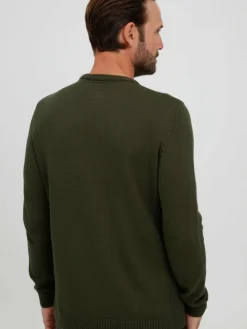 FQ1924 Pullover & Strickjacken<Herren Strickpullover - FQErlo grün bedruckt