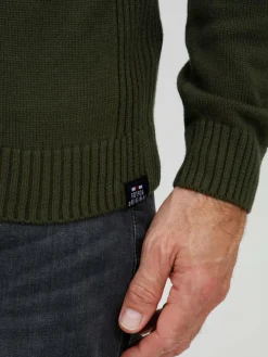 FQ1924 Pullover & Strickjacken<Herren Strickpullover - FQErlo grün bedruckt