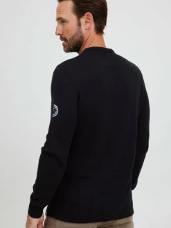 FQ1924 Pullover & Strickjacken<Herren Strickpullover - FQErlo schwarz bedruckt
