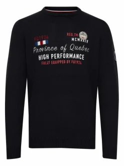 FQ1924 Pullover & Strickjacken<Herren Strickpullover - FQErlo schwarz bedruckt