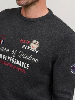 FQ1924 Pullover & Strickjacken<Herren Strickpullover - FQErlo anthrazit bedruckt