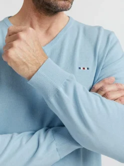 FQ1924 Pullover & Strickjacken<Herren Strickpullover - FQFynjard hellblau uni