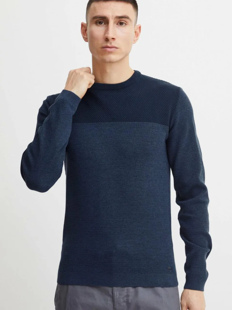 Indicode Pullover & Strickjacken<Herren Strickpullover - IDLabel marine gemustert