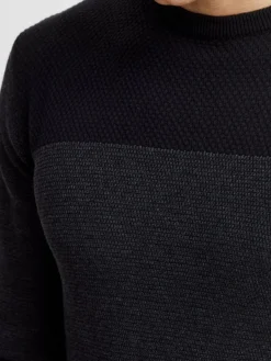 Indicode Pullover & Strickjacken<Herren Strickpullover - IDLabel schwarz gemustert