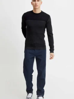 Indicode Pullover & Strickjacken<Herren Strickpullover - IDLabel schwarz gemustert