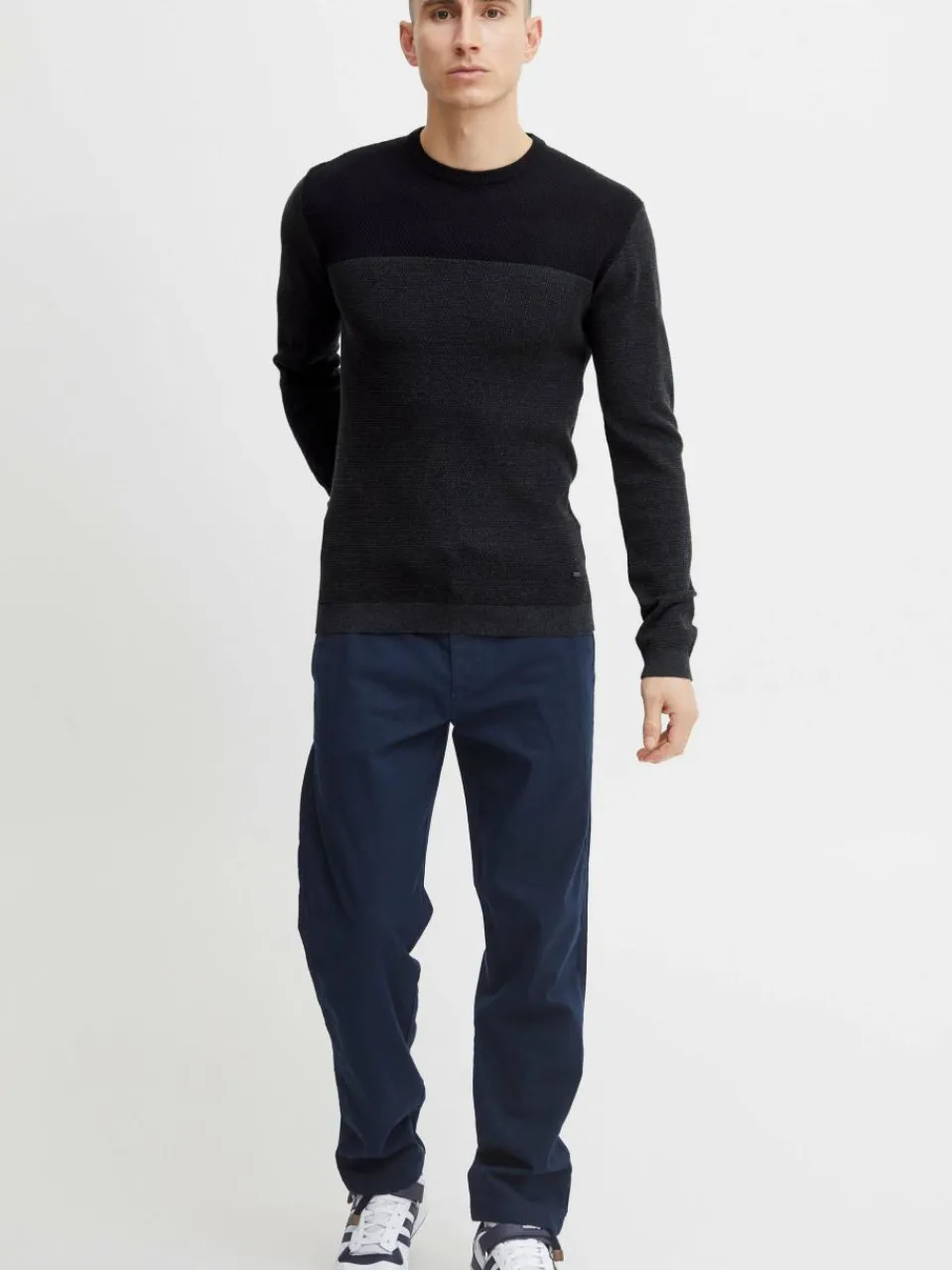 Indicode Pullover & Strickjacken<Herren Strickpullover - IDLabel schwarz gemustert