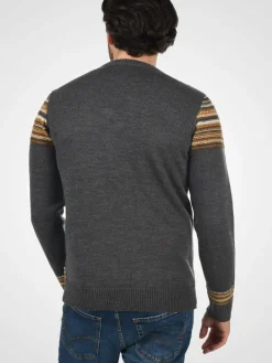 Indicode Pullover & Strickjacken<Herren Strickpullover - IDLurdes anthrazit gemustert