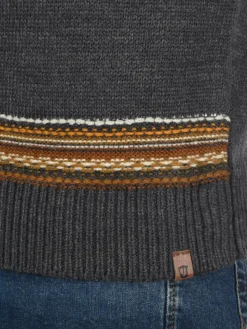 Indicode Pullover & Strickjacken<Herren Strickpullover - IDLurdes anthrazit gemustert