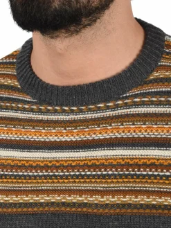 Indicode Pullover & Strickjacken<Herren Strickpullover - IDLurdes anthrazit gemustert