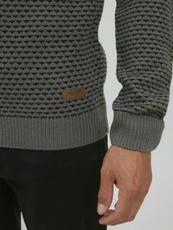 Indicode Pullover & Strickjacken<Herren Strickpullover - IDCopent grau uni