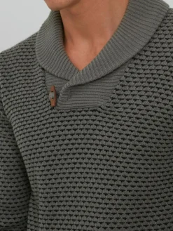 Indicode Pullover & Strickjacken<Herren Strickpullover - IDCopent grau uni