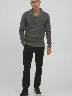 Indicode Pullover & Strickjacken<Herren Strickpullover - IDCopent grau uni