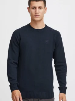 Indicode Pullover & Strickjacken<Herren Strickpullover - IDTorin marine meliert