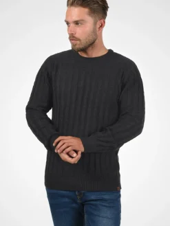 Indicode Pullover & Strickjacken<Herren Strickpullover - IDPauletta anthrazit uni