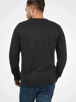 Indicode Pullover & Strickjacken<Herren Strickpullover - IDPauletta anthrazit uni