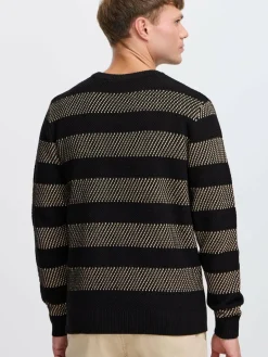 Indicode Pullover & Strickjacken<Herren Strickpullover - IDTelly schwarz gestreift