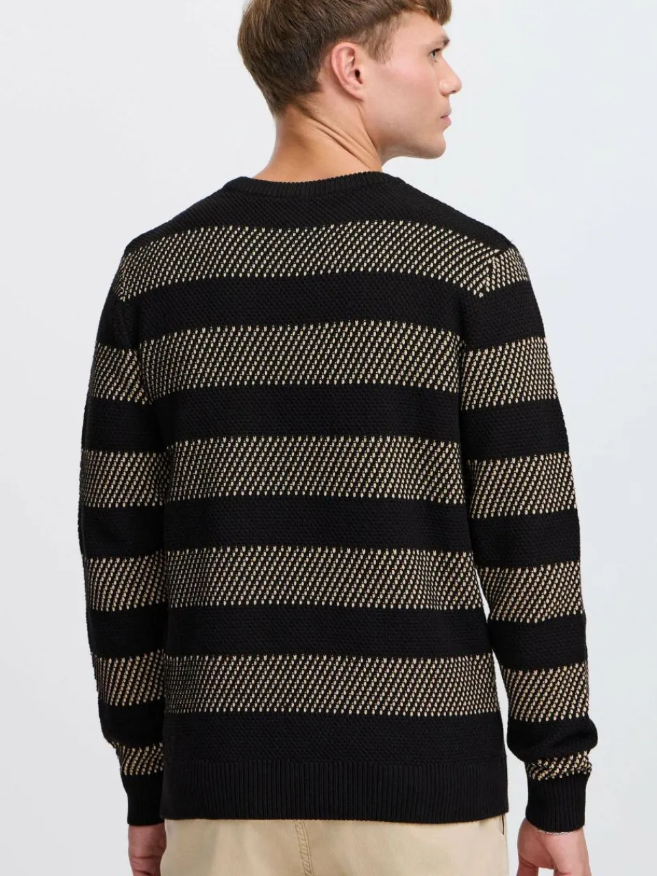 Indicode Pullover & Strickjacken<Herren Strickpullover - IDTelly schwarz gestreift