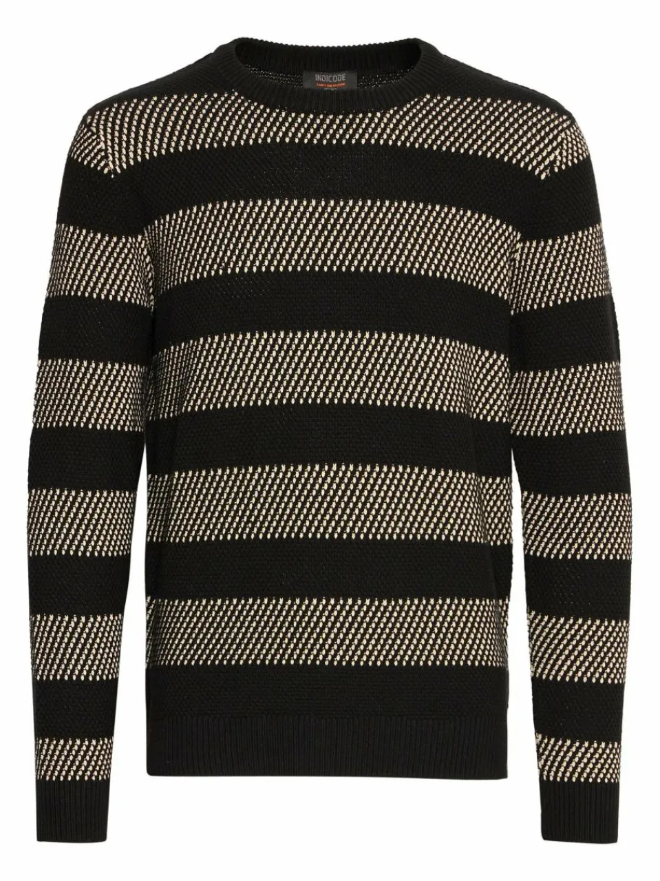 Indicode Pullover & Strickjacken<Herren Strickpullover - IDTelly schwarz gestreift