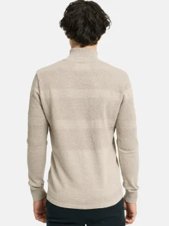 Kronstadt Pullover & Strickjacken<Herren Strickpullover - KSHannes Half-Zip beige uni